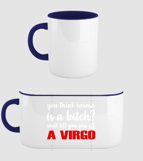 Piss of a VIRGO model albastru închis pe tricou