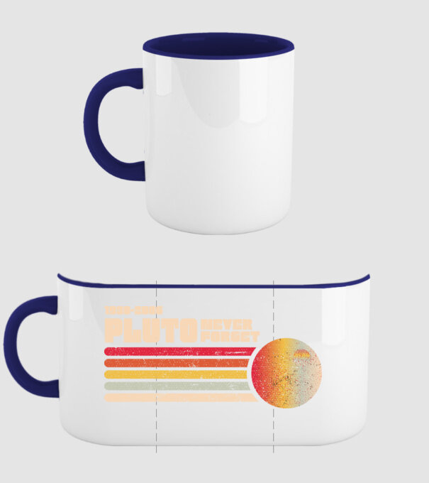 pluto model albastru închis pe tricou
