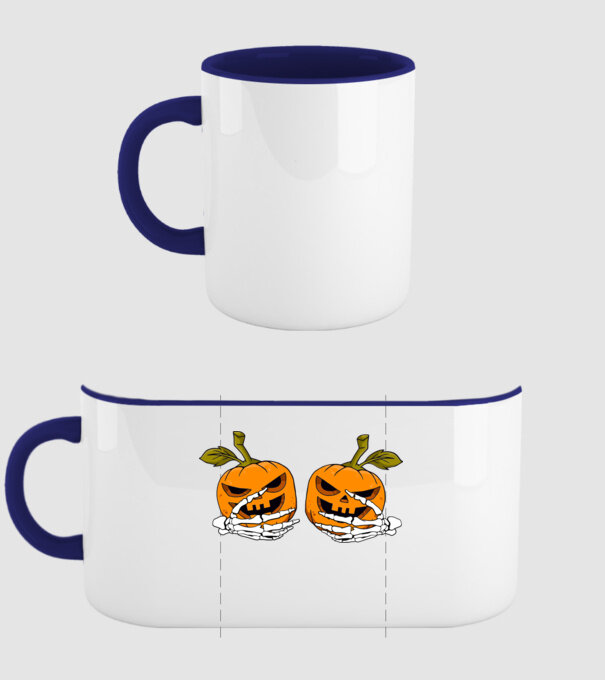 Pumpkin titts model albastru închis pe tricou