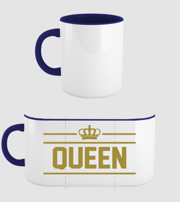 Queen model albastru închis pe tricou