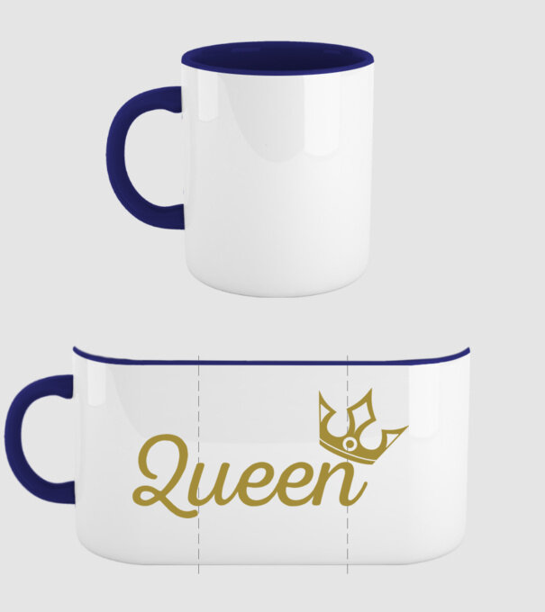 Queen model albastru închis pe tricou