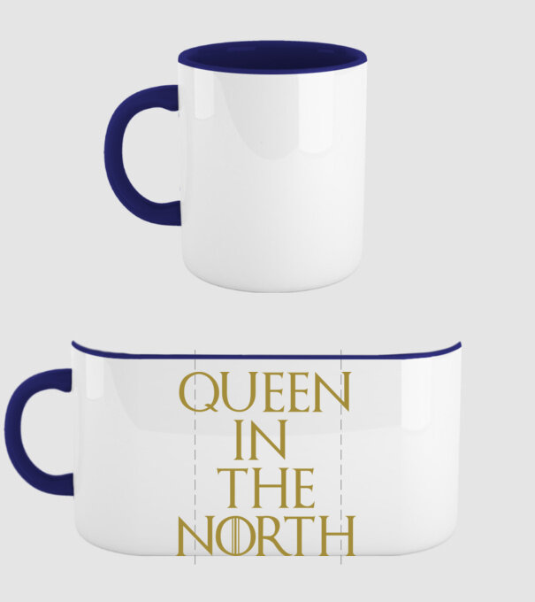 Queen in the North model albastru închis pe tricou