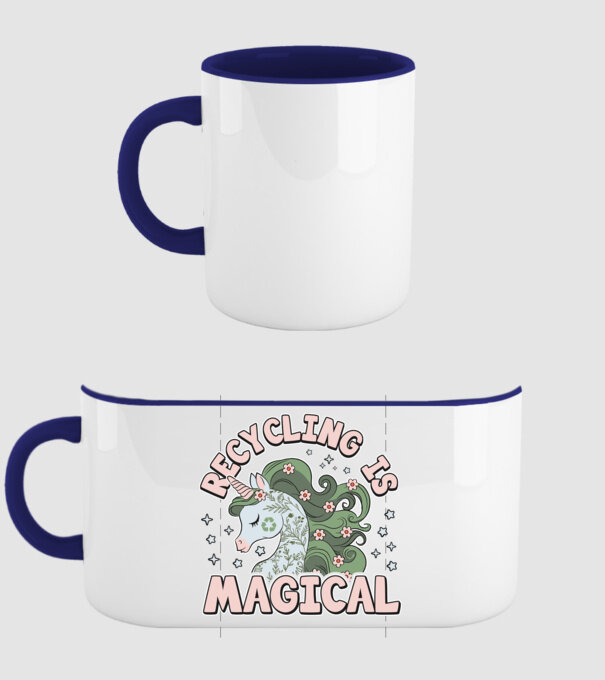Recycling is magical model albastru închis pe tricou