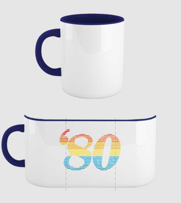 Retro Birthday 1980 model albastru închis pe tricou