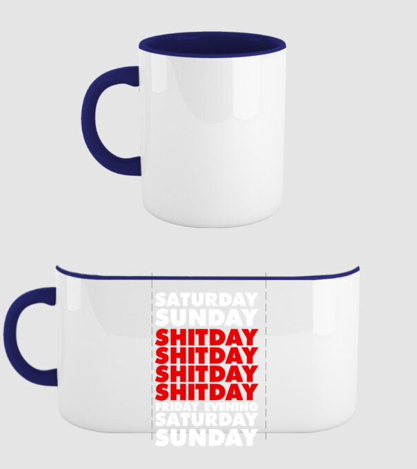 Shitday model albastru închis pe tricou