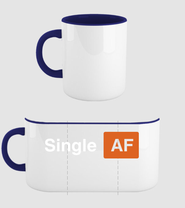 Single AF model albastru închis pe tricou