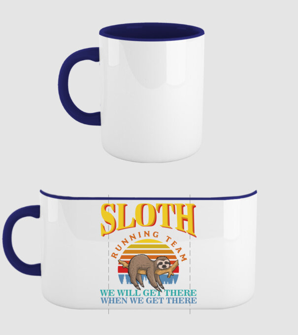 SLOTH running team model albastru închis pe tricou