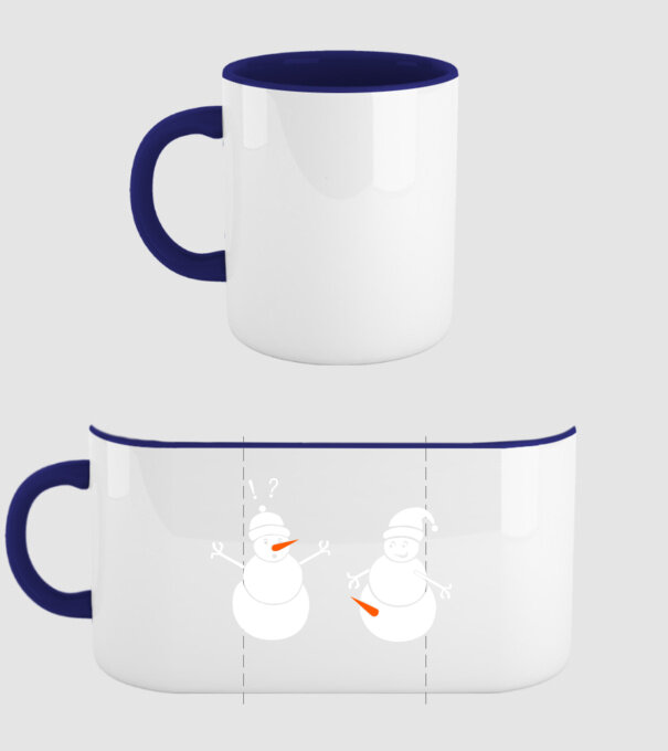 Snowman in action model albastru închis pe tricou