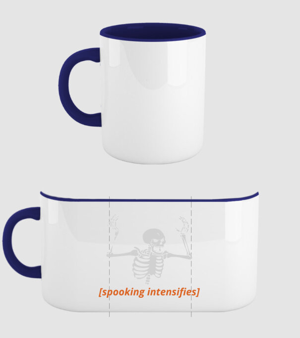 Spooking intensifies model albastru închis pe tricou