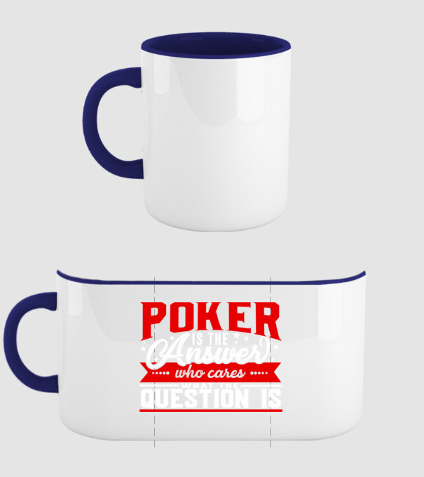 Sport is the answer JUCĂTOR POKER model albastru închis pe tricou