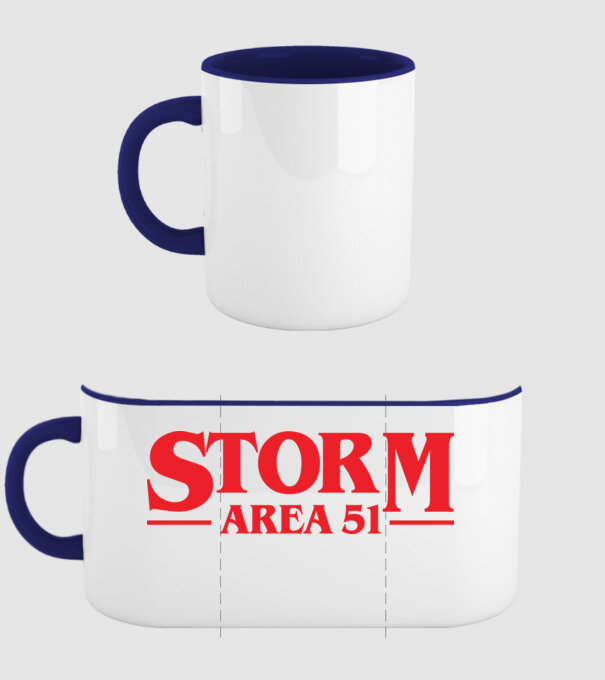 storm area 51 stranger model albastru închis pe tricou