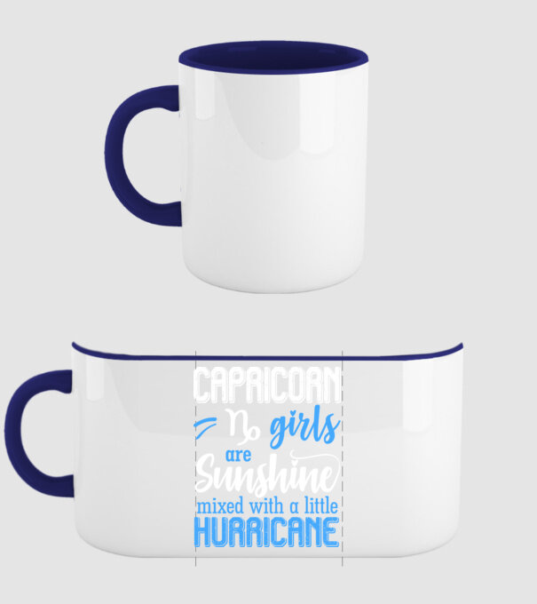 Sunshine with Hurricane CAPRICORN model albastru închis pe tricou