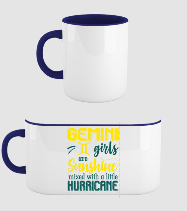 Sunshine with Hurricane GEMINI model albastru închis pe tricou
