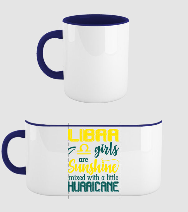 Sunshine with Hurricane LIBRA model albastru închis pe tricou