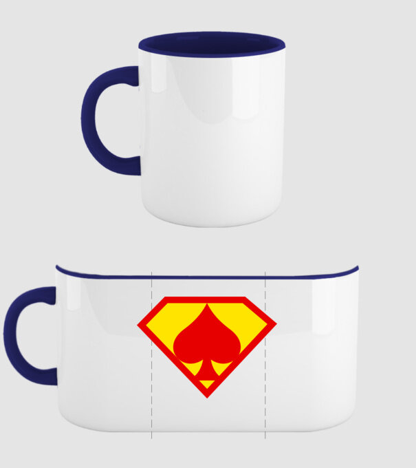 Supersportiv JUCĂTOR DE POKER model albastru închis pe tricou