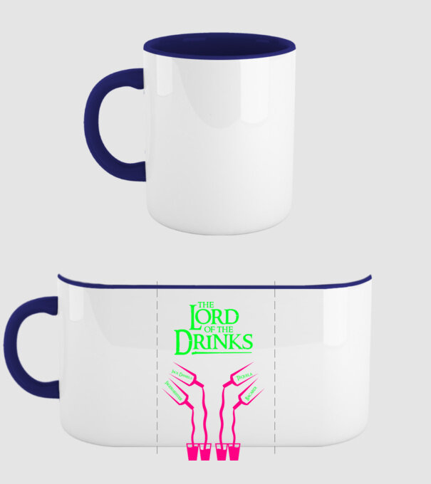 The Lord Of The Drinks model albastru închis pe tricou