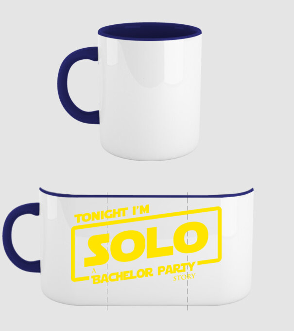 'Tonight I''m Solo' model albastru închis pe tricou