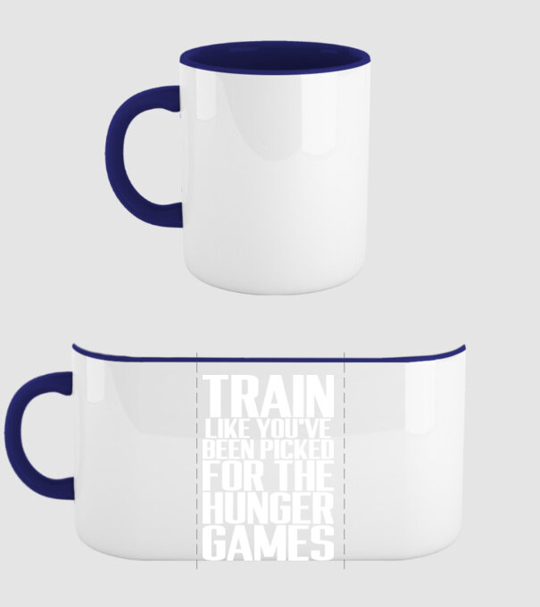 Train like youve been picked for the hunger games model albastru închis pe tricou