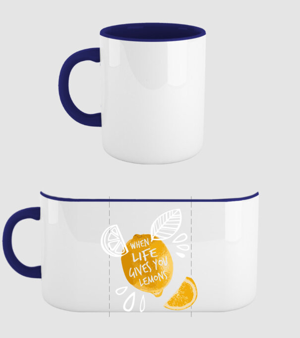 When life gives you lemons... model albastru închis pe tricou