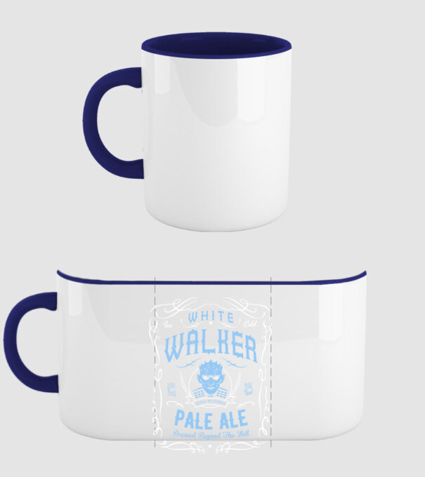 White Walker Pale Ale model albastru închis pe tricou