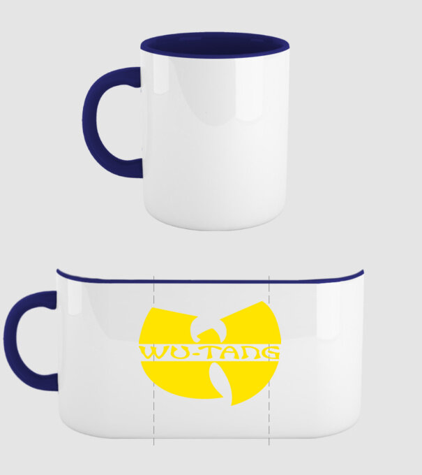 wu tang logo model albastru închis pe tricou