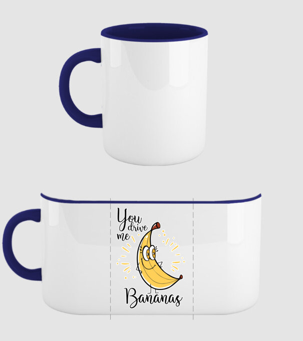 You drive me bananas you are the apple of my eye-01 model albastru închis pe tricou