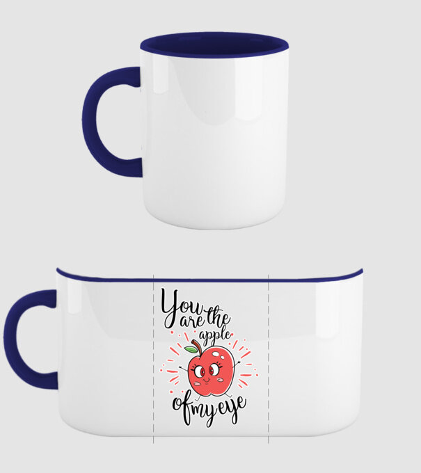 You drive me bananas you are the apple of my eye model albastru închis pe tricou