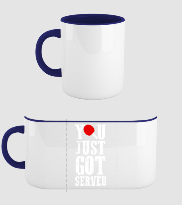 You just got served model albastru închis pe tricou