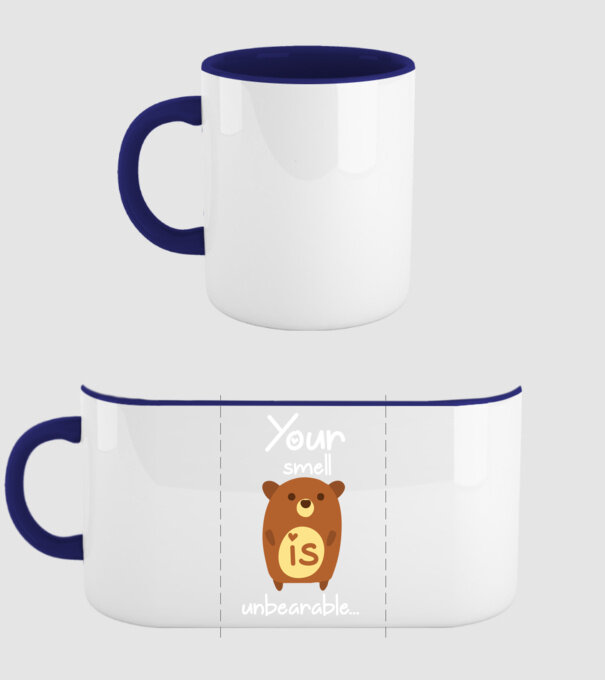 Your smell is un-bear-able.. model albastru închis pe tricou