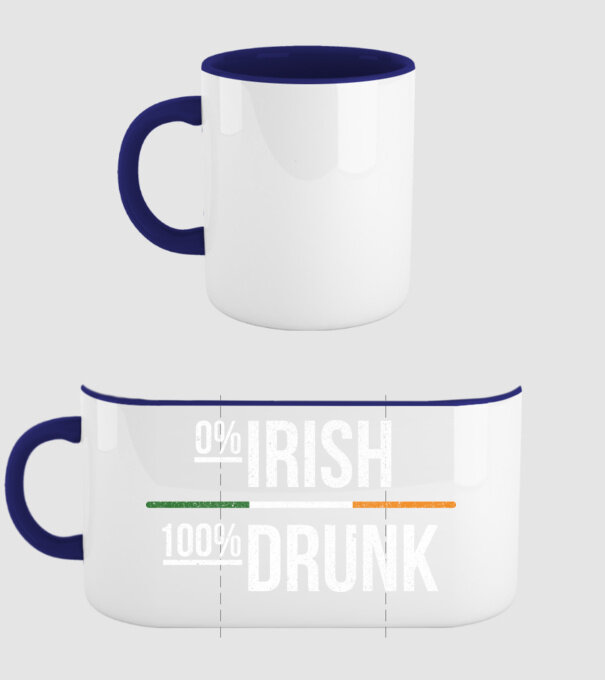 Zero irish model albastru închis pe tricou