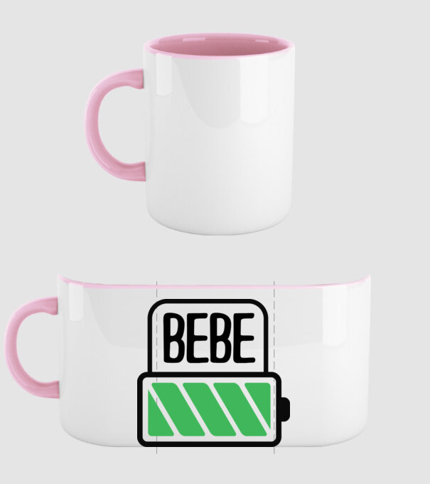 Bebe încărcat model roz deschis pe tricou