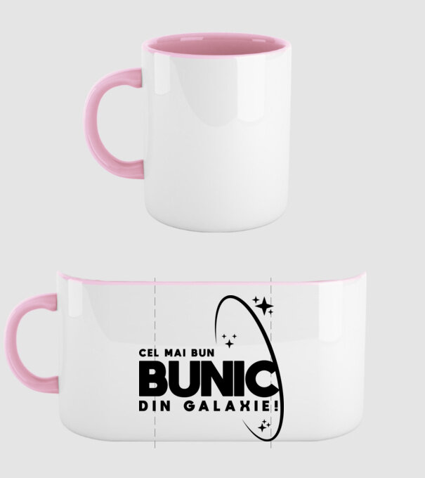 Cel mai bun bunic din Galaxie! model roz deschis pe tricou