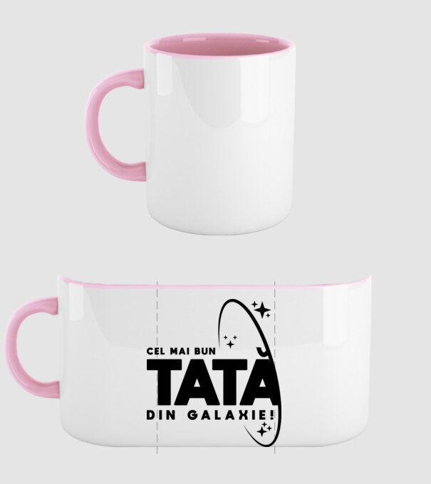 Cel mai bun tată din Galaxie! model roz deschis pe tricou