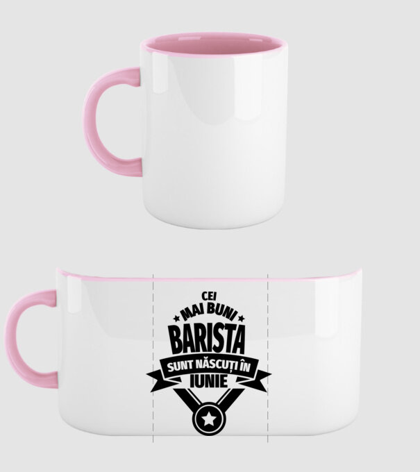 Cei mai buni barista sunt născuți în iunie model roz deschis pe tricou