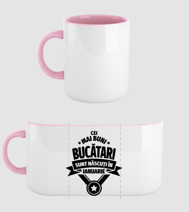Cei mai buni bucătari sunt născuți în Ianuarie model roz deschis pe tricou