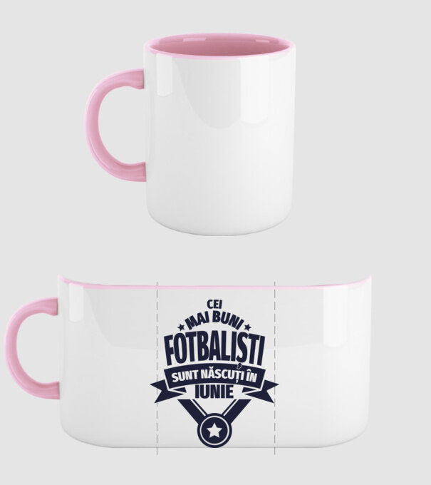 Cei mai buni fotbaliști sunt născuți în Iunie model roz deschis pe tricou