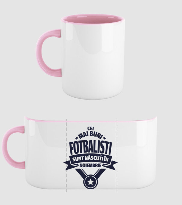 Cei mai buni fotbaliști sunt născuți în Noiembrie model roz deschis pe tricou