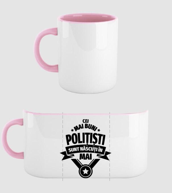 Cei mai buni polițiști sunt născuți în Mai model roz deschis pe tricou
