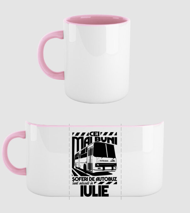 Cei mai buni șoferi de autobuz sunt născuți în Iulie model roz deschis pe tricou