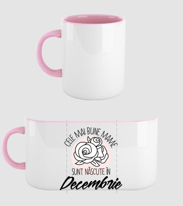 Cele mai bune mame sunt născute în Decembrie model roz deschis pe tricou