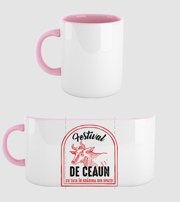 Festival de ceaun - cu tata în grădina din spate! model roz deschis pe tricou