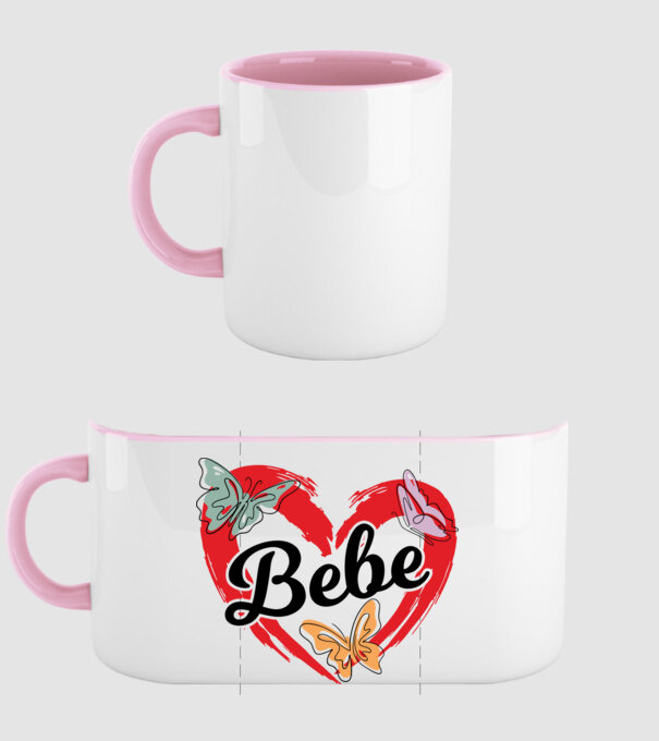 Bebe model roz deschis pe tricou