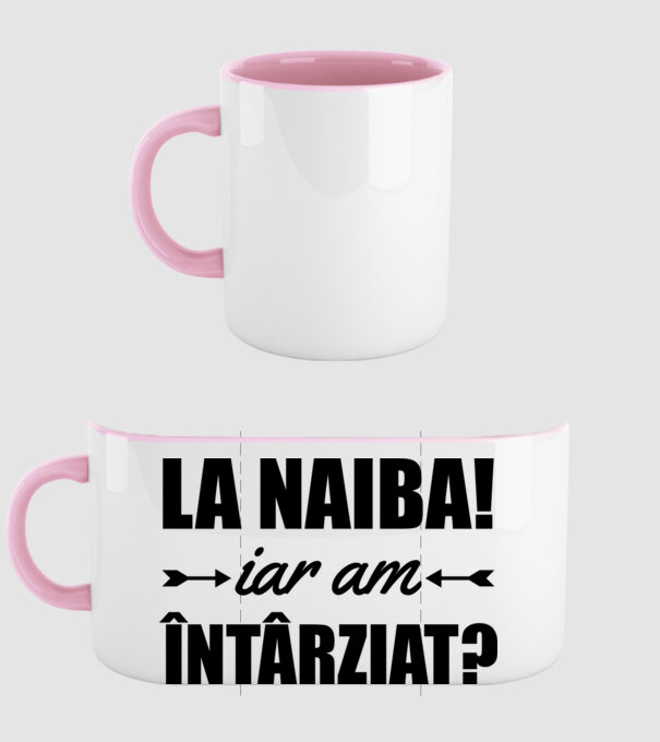 La naiba! Iar am întârziat? model roz deschis pe tricou