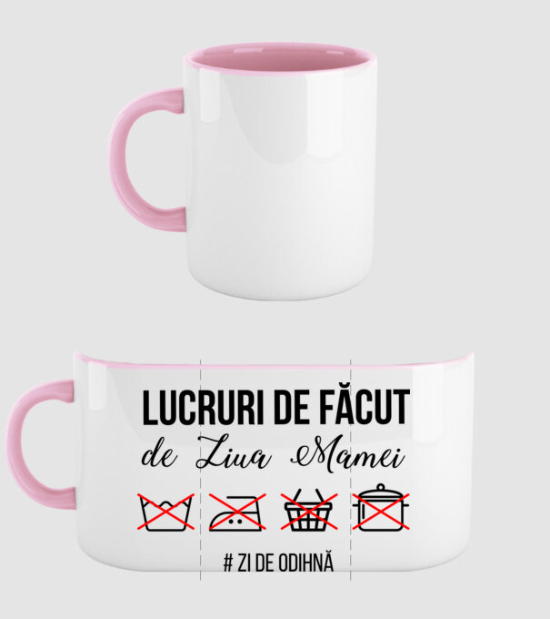Lucruri de făcut de Ziua Mamei - # zi de odihnă model roz deschis pe tricou