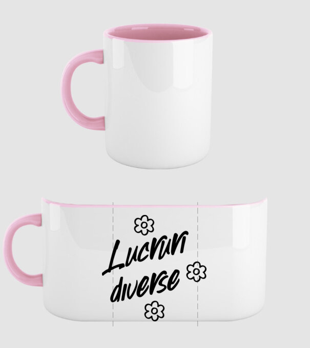 Lucruri diverse model roz deschis pe tricou
