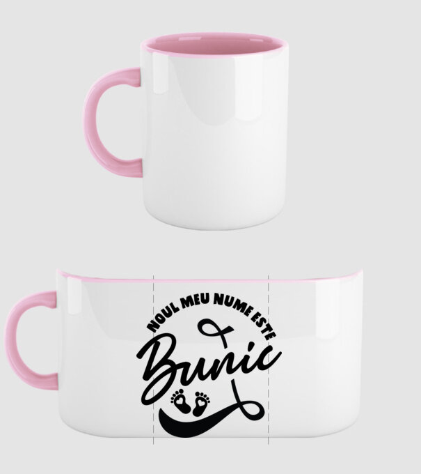 Noul meu nume este Bunic model roz deschis pe tricou