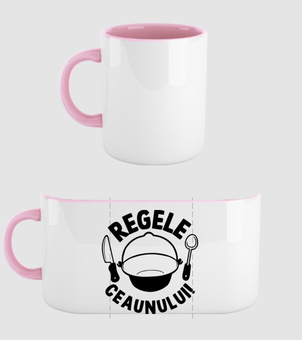 Regele - ceaunului! model roz deschis pe tricou
