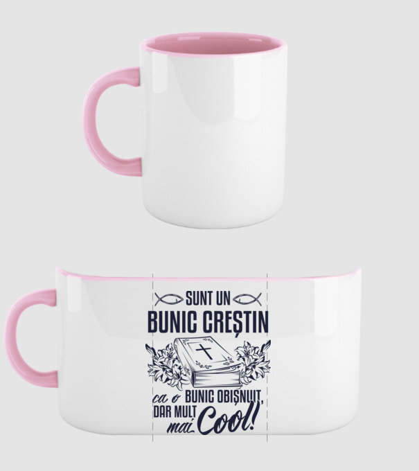 Sunt un bunic creștin, ca un bunic obișnuit, dar mult mai cool! model roz deschis pe tricou