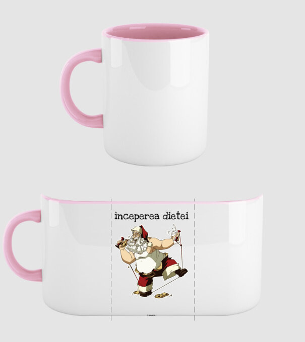 începerea dietei - 1 ianuarie model roz deschis pe tricou