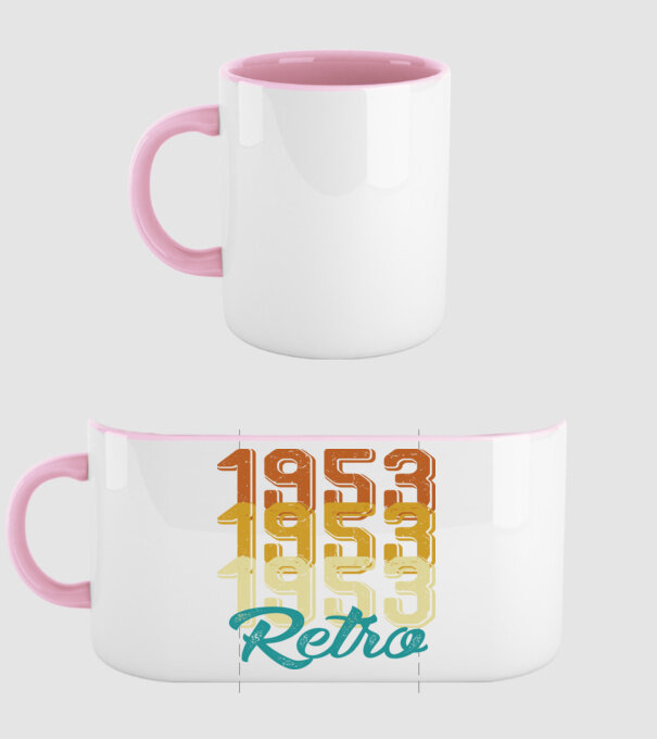 1953 Retro model roz deschis pe tricou